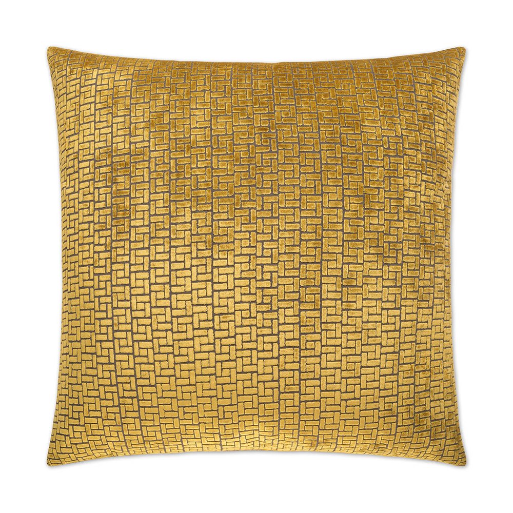 D.V. KAP Home - Jenga Pillow - Gold - 2227-G-2424 view 1