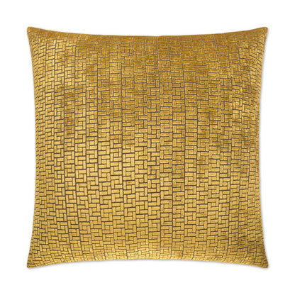 D.V. KAP Home - Jenga Pillow - Gold - 2227-G-2424 view 1