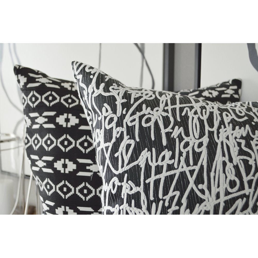 D.V. KAP Home - Lightning Pillow - Black - 3017-B-2424 view 3
