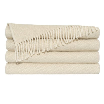 D.V. KAP Home - Marinara Throw - Cream - B-1065-C view 1