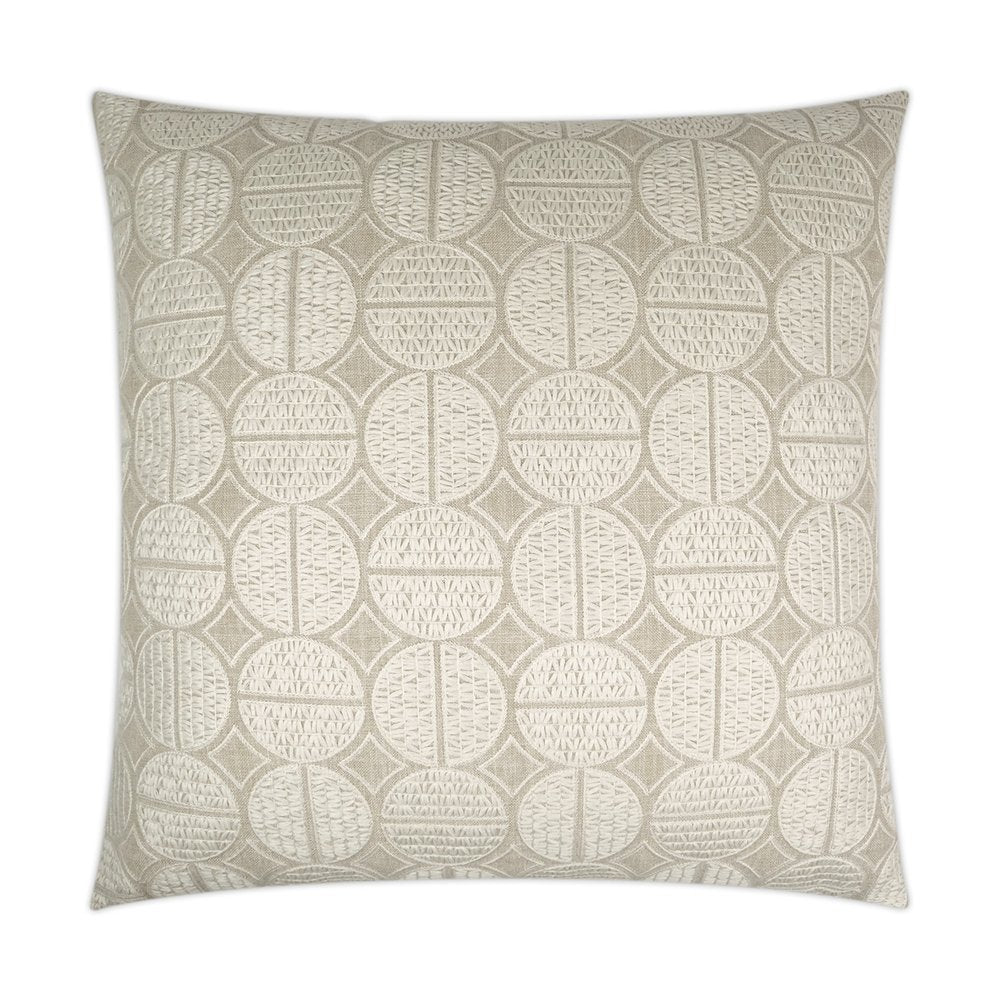 D.V. KAP Home - Medallions Pillow - Oyster - 3457-O-2424 view 1