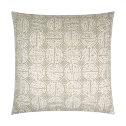 D.V. KAP Home - Medallions Pillow - Oyster - 3457-O-2424 view 1