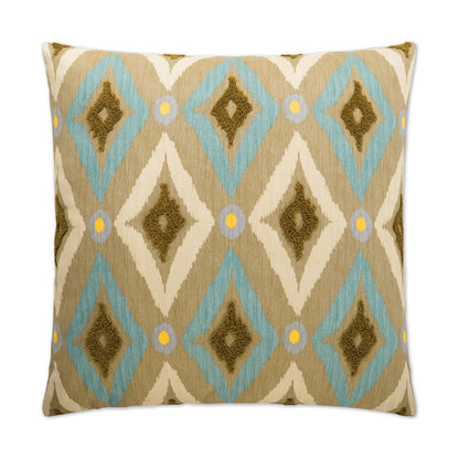 D.V. KAP Home - Modern Ikat Pillow - Pool - 2350-P-2424 view 1