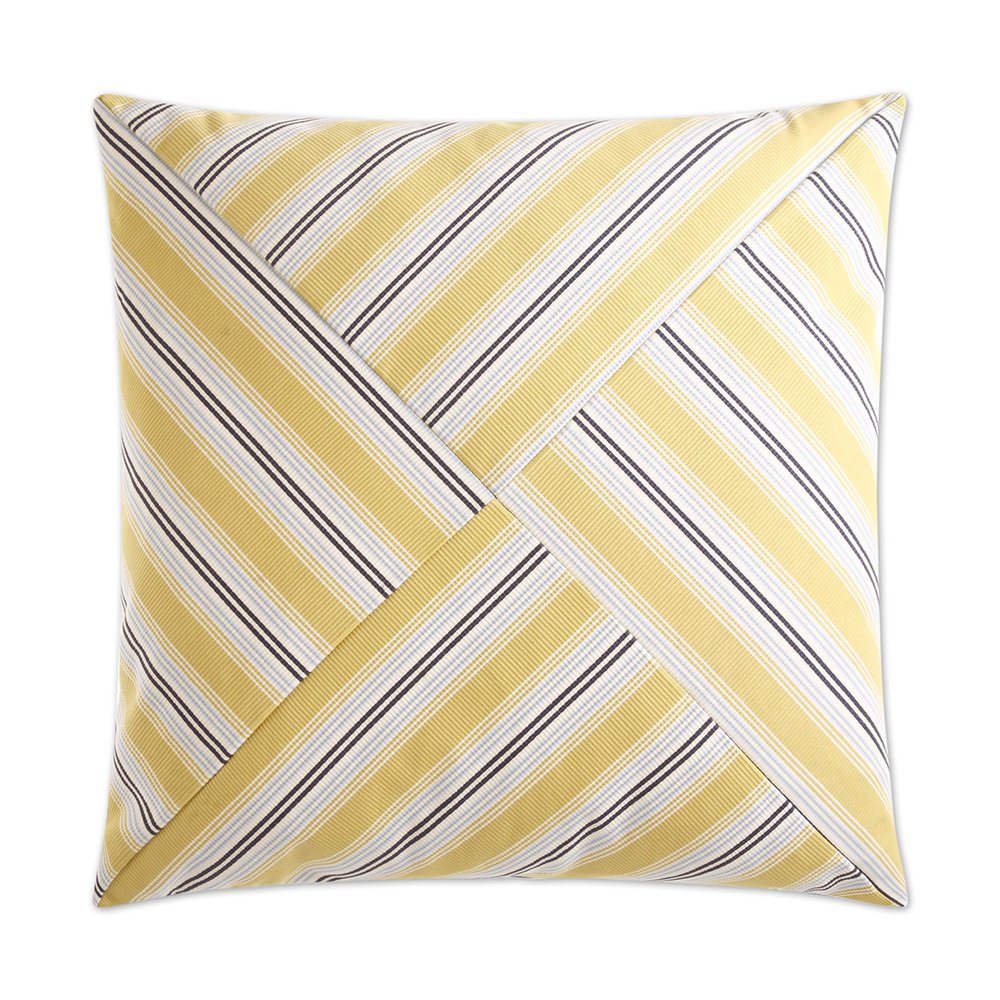 D.V. KAP Home - Ottoman Stripe Pillow - Yellow - 2020-Y-2424 view 1