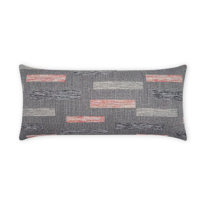 D.V. KAP Home - Outdoor Blockweave Lumbar Pillow - Coral - OD-335-C-1224 view 1