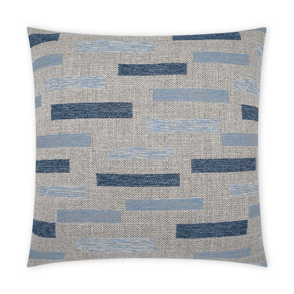 D.V. KAP Home - Outdoor Blockweave Pillow - Indigo - OD-334-I-2222 view 1