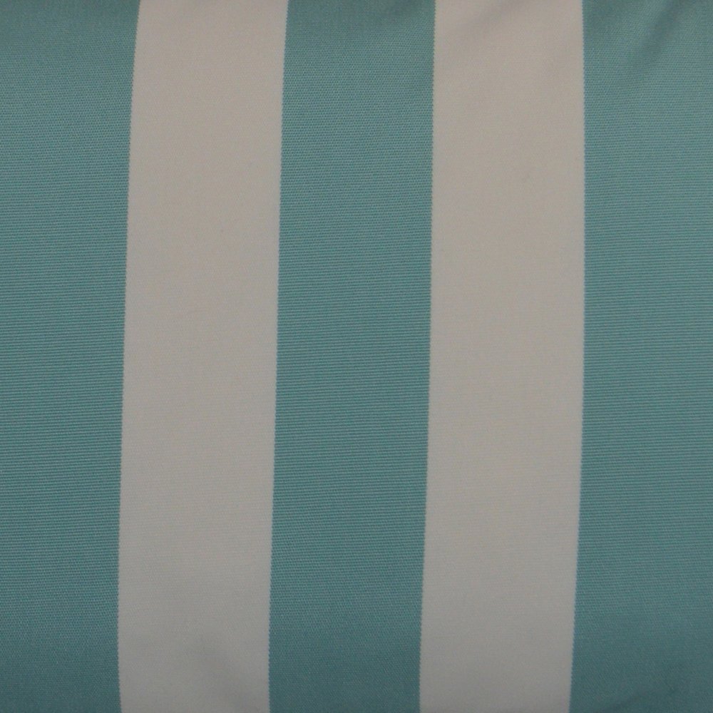 D.V. KAP Home - Outdoor Café Stripe Lumbar Pillow - Aqua - OD-199-A-1224 view 2