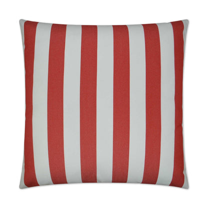 D.V. KAP Home - Outdoor Café Stripe Pillow - Red - OD-198-R-2222 view 1