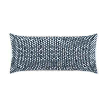 D.V. KAP Home - Outdoor Dot Dash Lumbar Pillow - Blue - OD-427-B-1224 view 1