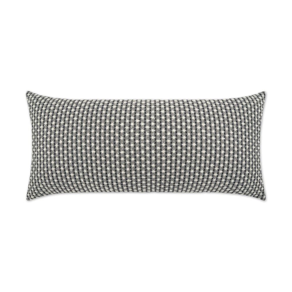 D.V. KAP Home - Outdoor Dot Dash Lumbar Pillow - Grey - OD-427-G-1224 view 1