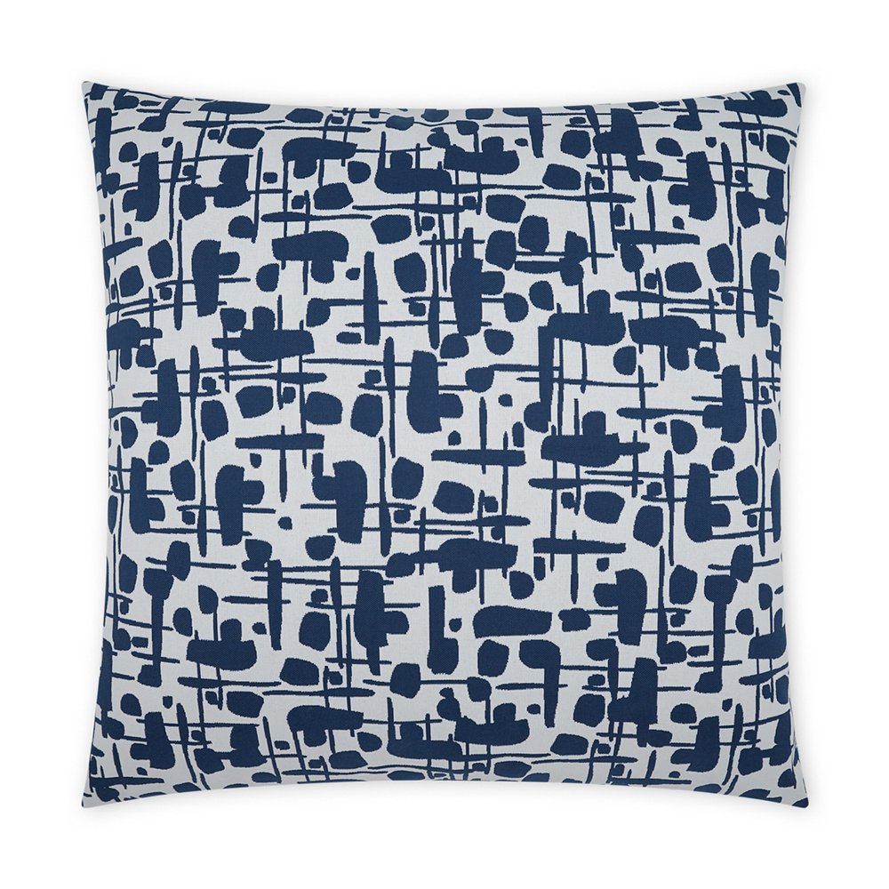 D.V. KAP Home - Outdoor Jargon Pillow - Blue - OD-434-B-2222 view 1