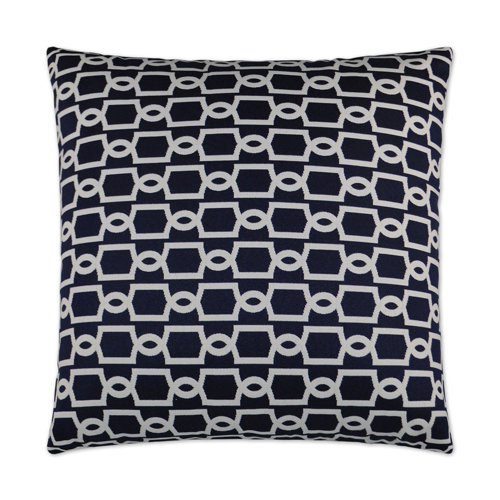 D.V. KAP Home - Outdoor Ocean Gate Pillow - Navy - OD-234-N-2222 view 1