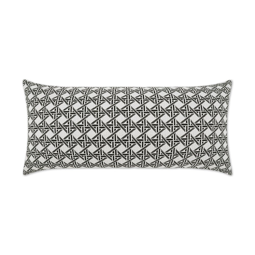 D.V. KAP Home - Outdoor Pella Lumbar Pillow - Ebony - OD-525-E-1224 view 1