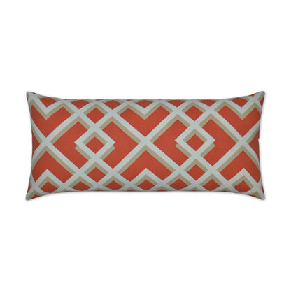 D.V. KAP Home - Outdoor Pergola Lumbar Pillow - Coral - OD-188-C-1224 view 1