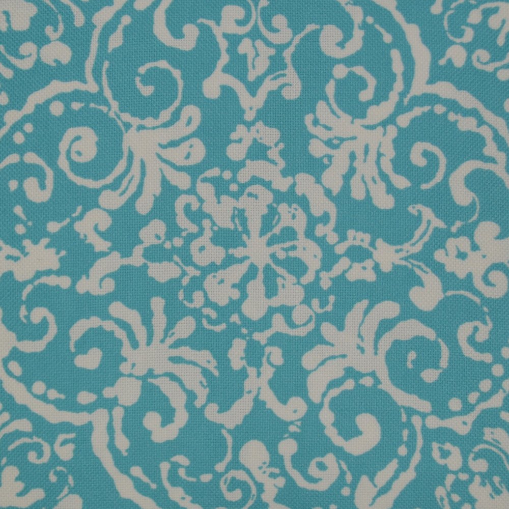 D.V. KAP Home - Outdoor Print Affair Pillow - Turquoise - OD-186-T-2222 view 2
