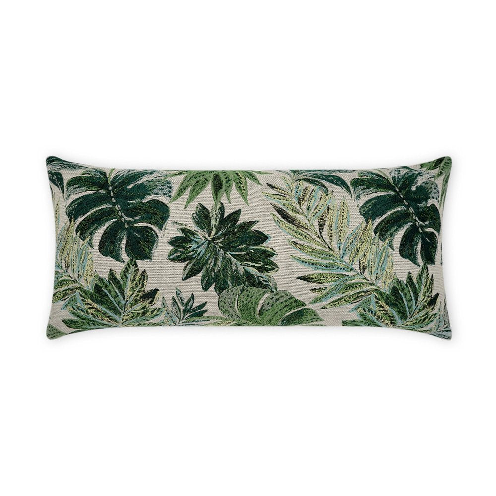 D.V. KAP Home - Outdoor Rain Forest Lumbar Pillow - Green - OD-433-G-1224 view 1