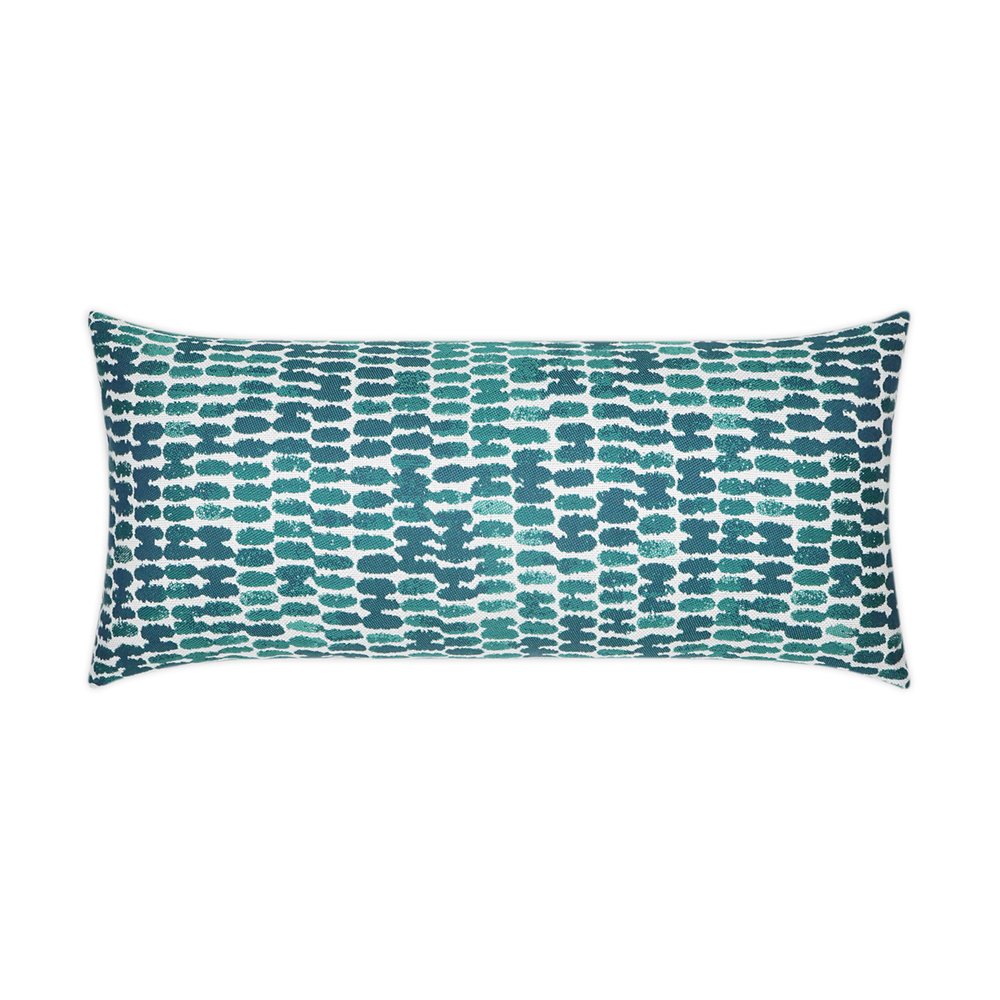 D.V. KAP Home - Outdoor Reach Lumbar Pillow - Turquoise - OD-379-T-1224 view 1