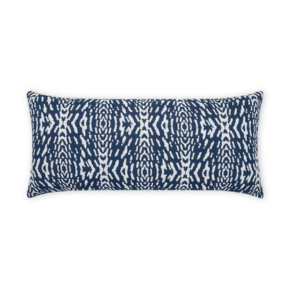 D.V. KAP Home - Outdoor Riff Lumbar Pillow - Blue - OD-484-B-1224 view 1