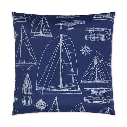 D.V. KAP Home - Outdoor Sailing Pillow - Navy - OD-217-N-2222 view 1