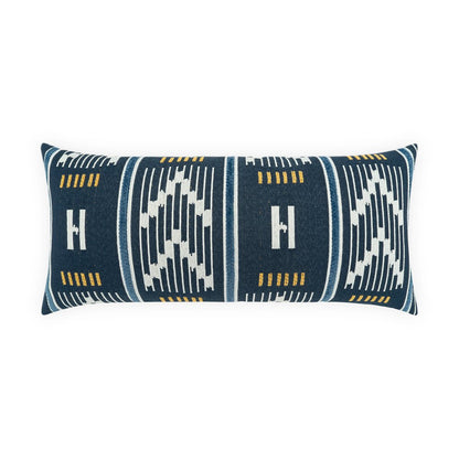 D.V. KAP Home - Outdoor Steppe Lumbar Pillow - Navy - OD-608-N-1224 view 1