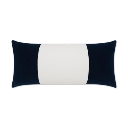D.V. KAP Home - Outdoor Sundance Band Lumbar Pillow - Navy - OD-406-N-1224 view 1