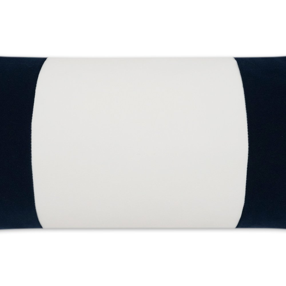 D.V. KAP Home - Outdoor Sundance Band Lumbar Pillow - Navy - OD-406-N-1224 view 3