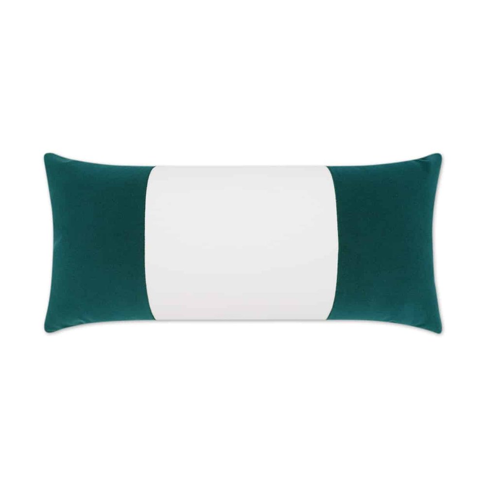 D.V. KAP Home - Outdoor Sundance Band Lumbar Pillow - Peacock - OD-406-P-1224 view 1