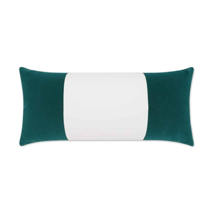 D.V. KAP Home - Outdoor Sundance Band Lumbar Pillow - Peacock - OD-406-P-1224 view 1