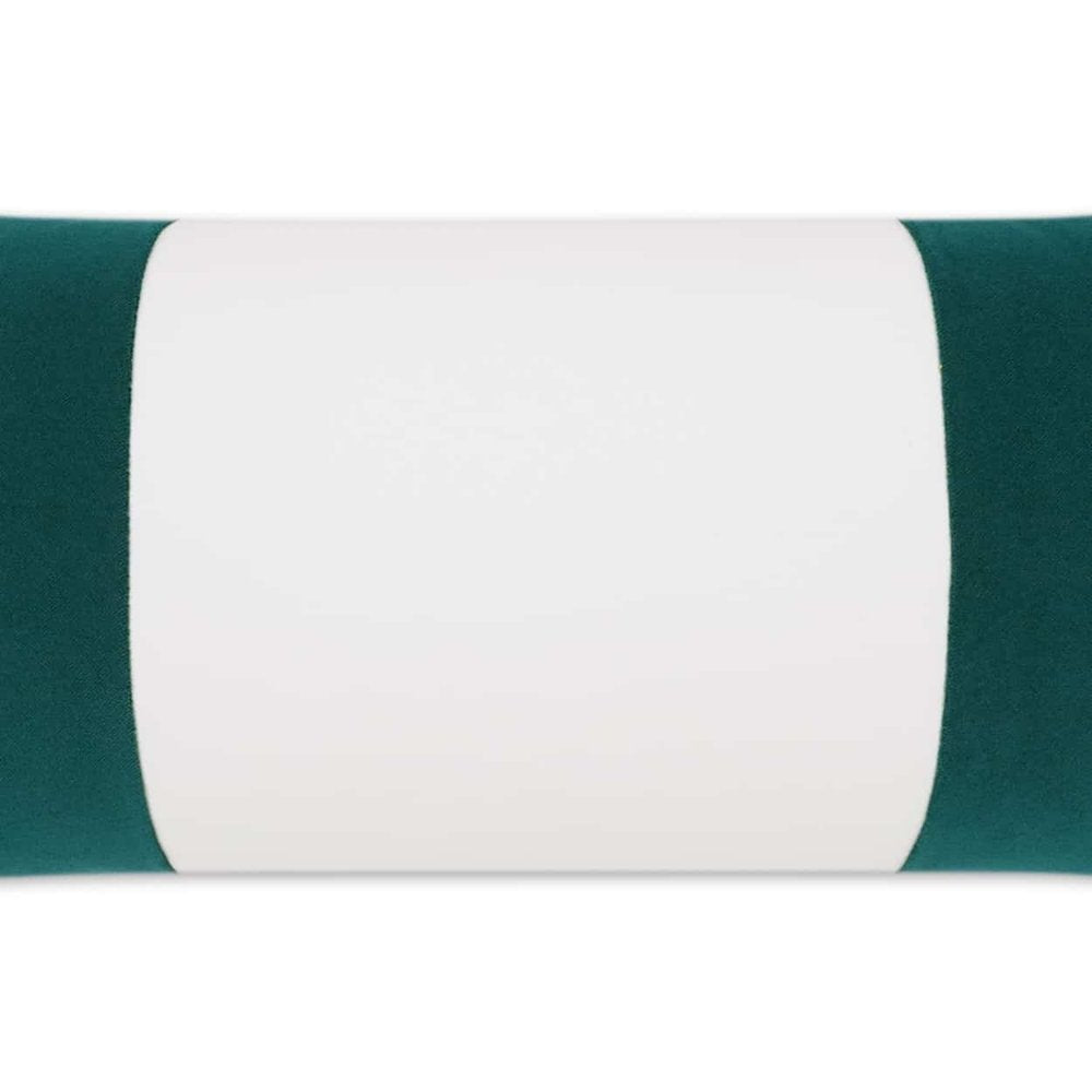 D.V. KAP Home - Outdoor Sundance Band Lumbar Pillow - Peacock - OD-406-P-1224 view 3