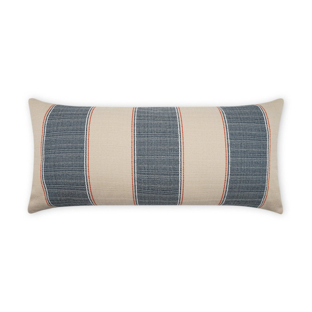 D.V. KAP Home - Outdoor Tampa Lumbar Pillow - Blue - OD-468-B-1224 view 1