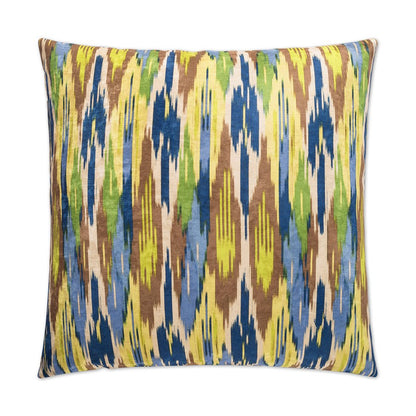 D.V. KAP Home - Painted Pavillion Pillow - Blue - 2360-B-2424 view 1