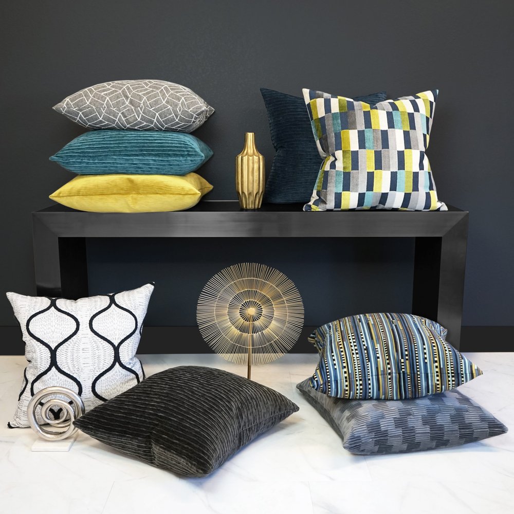D.V. KAP Home - Pleatte Pillow - Grey - 3359-G-2424 view 3