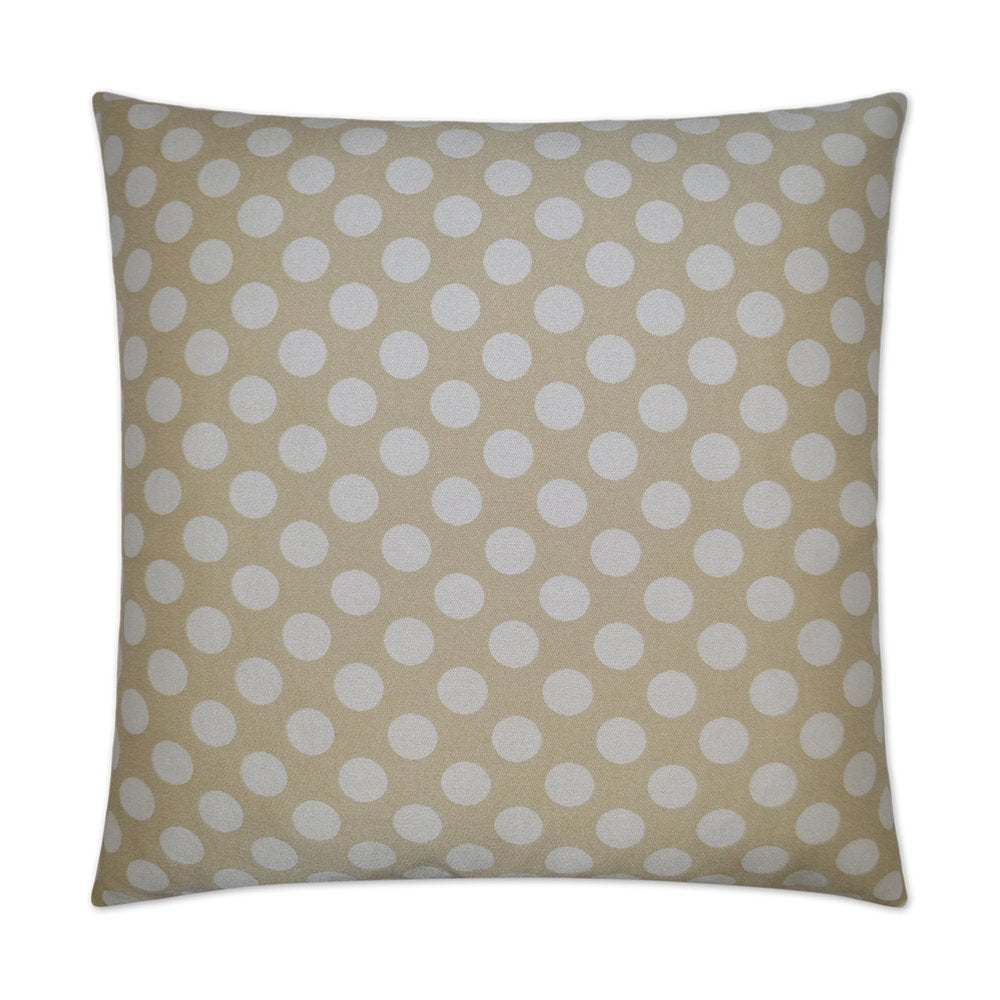 D.V. KAP Home - Polka Dots Pillow - Cream - 2515-C-2424 view 1