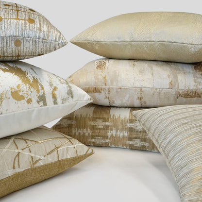 D.V. KAP Home - Scribble Pillow - Gold - 3005-G-2424 view 3