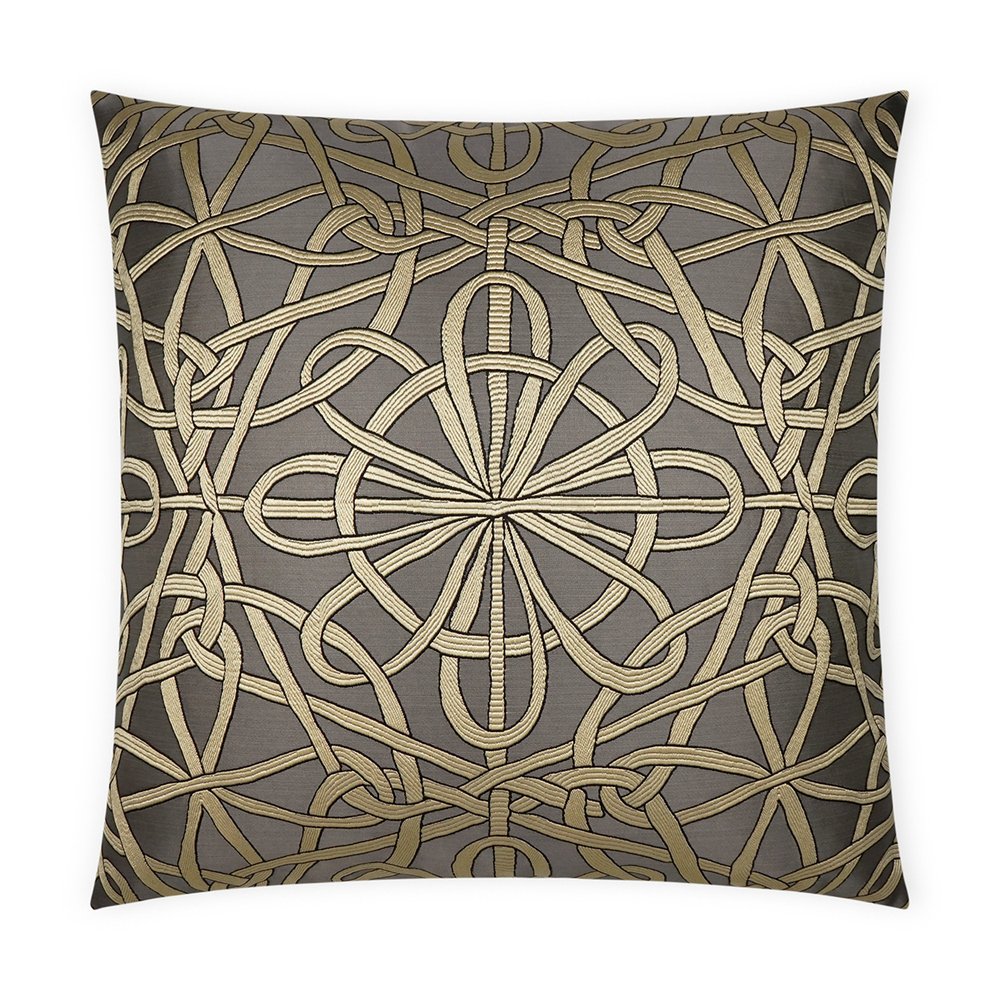 D.V. KAP Home - Slip Knot Pillow - Charcoal - 3696-C-2424 view 1