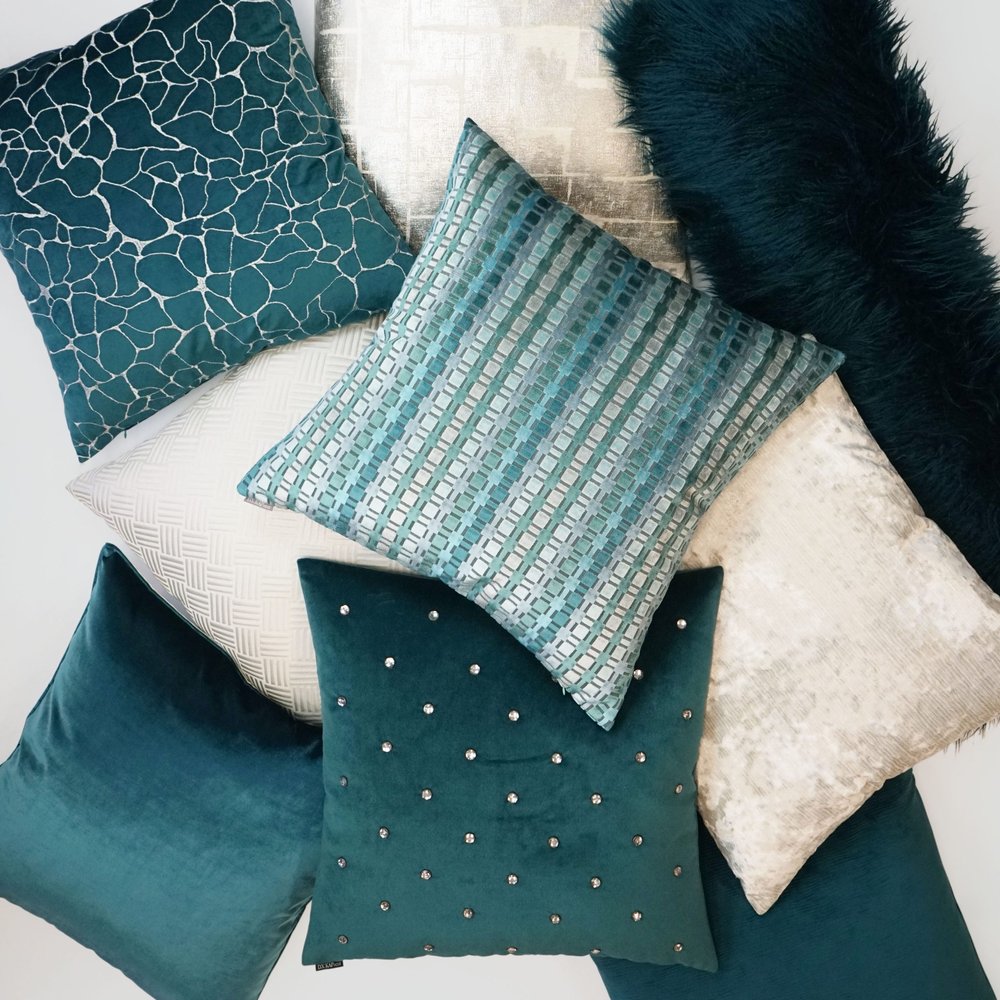D.V. KAP Home - Stream Pillow - Teal - 3015-T-2424 view 5