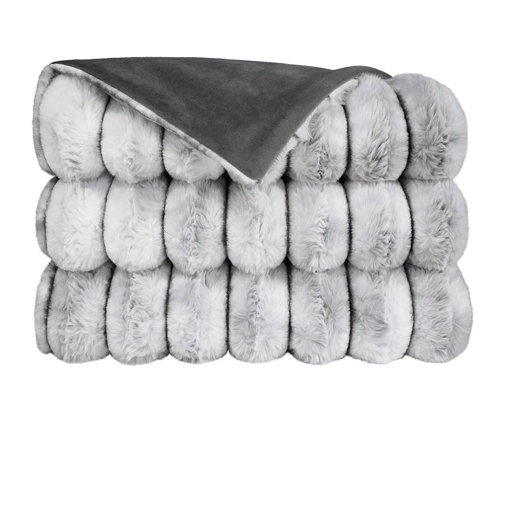 D.V. KAP Home - Summit Throw - Grey - B-1055-G view 1