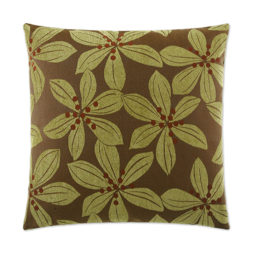 D.V. KAP Home - Tropical Leaf Pillow - Green - 2027-G-2424 view 1