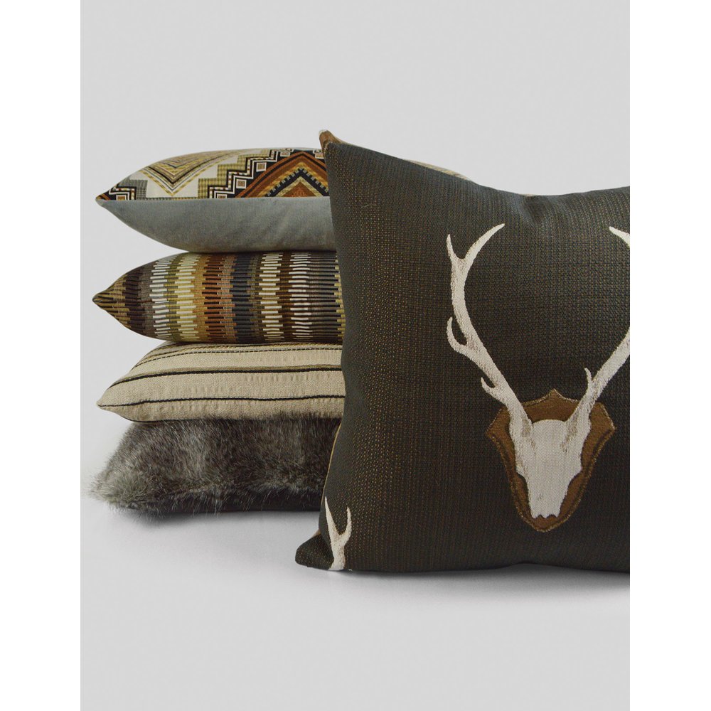 D.V. KAP Home - Uncle Buck Pillow - Grey - 2155-G-2424 view 2