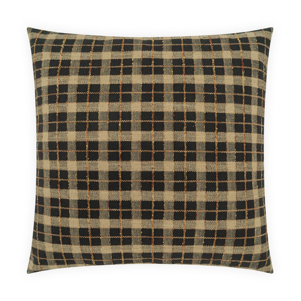 D.V. KAP Home - Wickerwork Plaid Pillow - Sable - 4485-S-2424 view 1