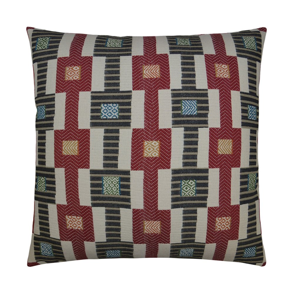 D.V. KAP Home - Zanzibar Pillow - Red - 2673-R-2424 view 1