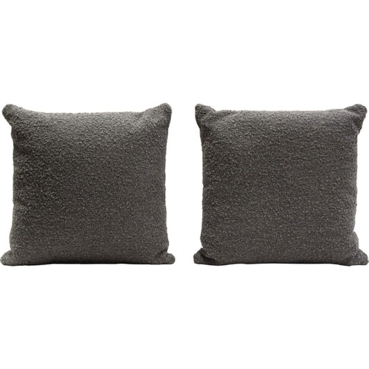 Diamond Sofa - 16in Square Accent Pillows in Charcoal Boucle Textured Fabric (Set of 2) - PILLOW16CC2PK_CLOSEOUT view 1