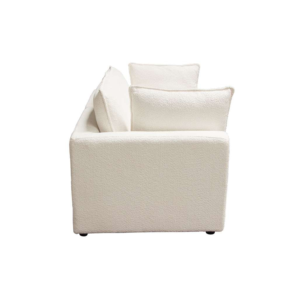 Diamond Sofa - Ivy 2-Piece Modular Sofa in White Faux Shearling w/ Feather Down Seating - IVY2SCWH veiw 5