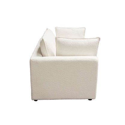 Diamond Sofa - Ivy 2-Piece Modular Sofa in White Faux Shearling w/ Feather Down Seating - IVY2SCWH veiw 5