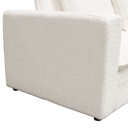 Diamond Sofa - Ivy 2-Piece Modular Sofa in White Faux Shearling w/ Feather Down Seating - IVY2SCWH veiw 9