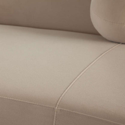 Diamond Sofa - Zelda 2PC Modular Curved Armless Chaise in Light Camel Performance Velvet w/ (2) Accent Pillow Balls - ZELDA2PCLCRCLCA veiw 2