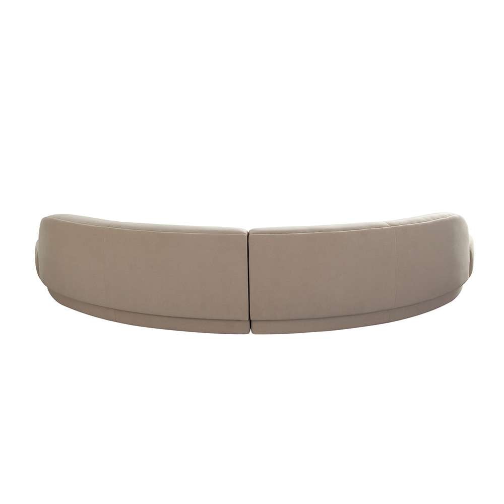 Diamond Sofa - Zelda 2PC Modular Curved Armless Chaise in Light Camel Performance Velvet w/ (2) Accent Pillow Balls - ZELDA2PCLCRCLCA veiw 13