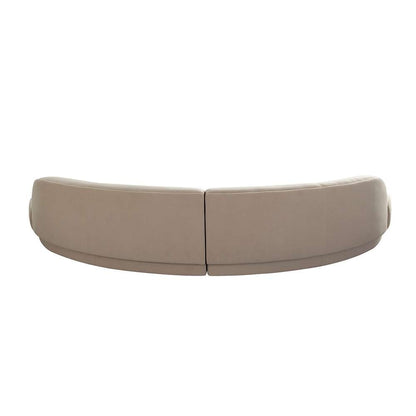 Diamond Sofa - Zelda 2PC Modular Curved Armless Chaise in Light Camel Performance Velvet w/ (2) Accent Pillow Balls - ZELDA2PCLCRCLCA veiw 13