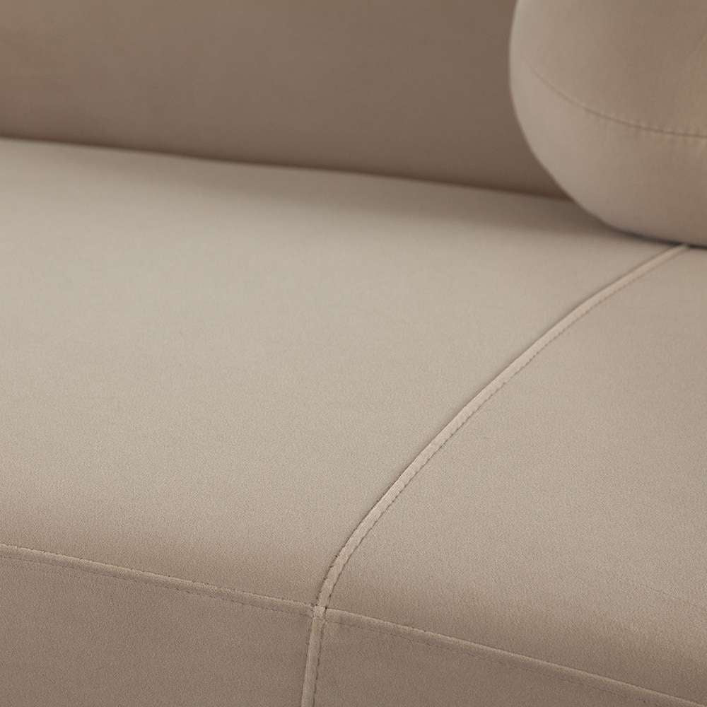 Diamond Sofa - Zelda 3PC Modular Curved Armless Sofa & (2) Chaise in Light Camel Performance Velvet w/ (3) Accent Pillow Balls - ZELDA3PCLCASRCLCA veiw 3