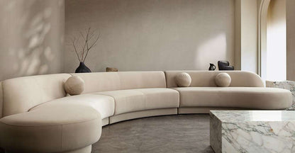 Diamond Sofa - Zelda 3PC Modular Curved Armless Sofa & (2) Chaise in Light Camel Performance Velvet w/ (3) Accent Pillow Balls - ZELDA3PCLCASRCLCA veiw 8